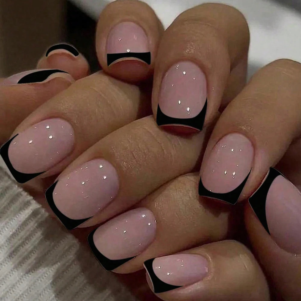 24pcs/set square Press ons