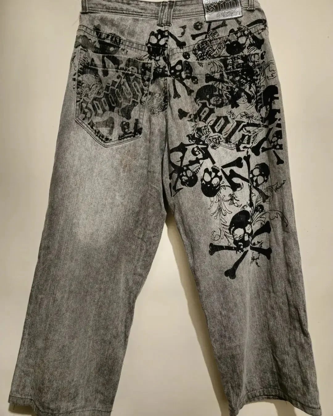 American Retro Embroidery Baggy Jeans