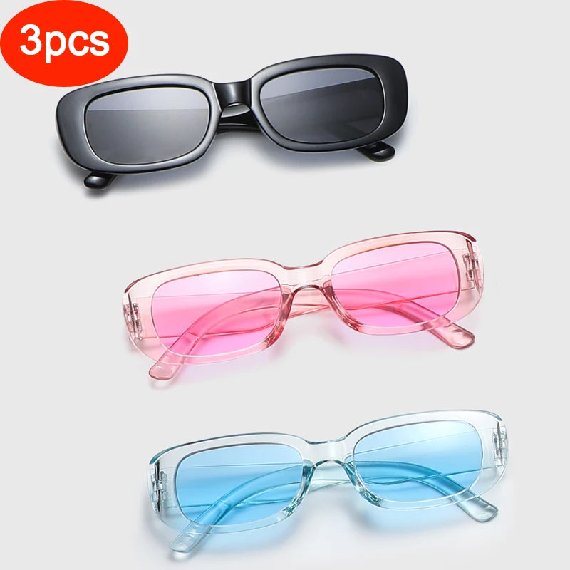 2pcs/set Rectangle Frame Sunglasses
