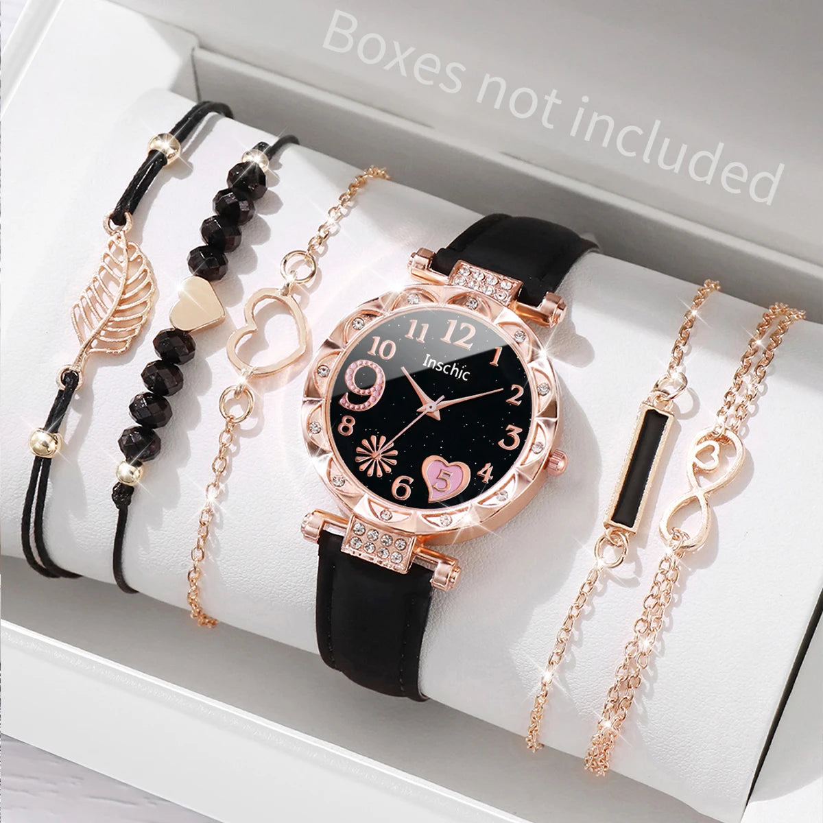 6PCS/Set Heart Dial Watch