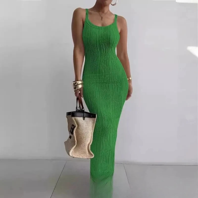 Strap Bodycon Maxi Dress