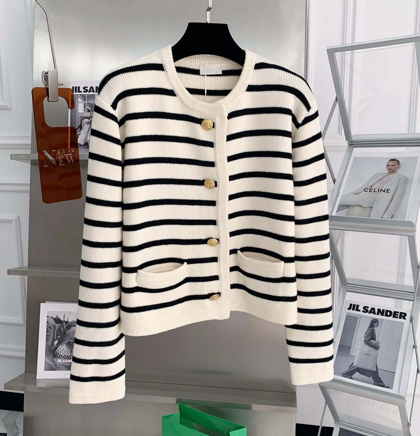 Stripe Knitted Cardigans Sweaters