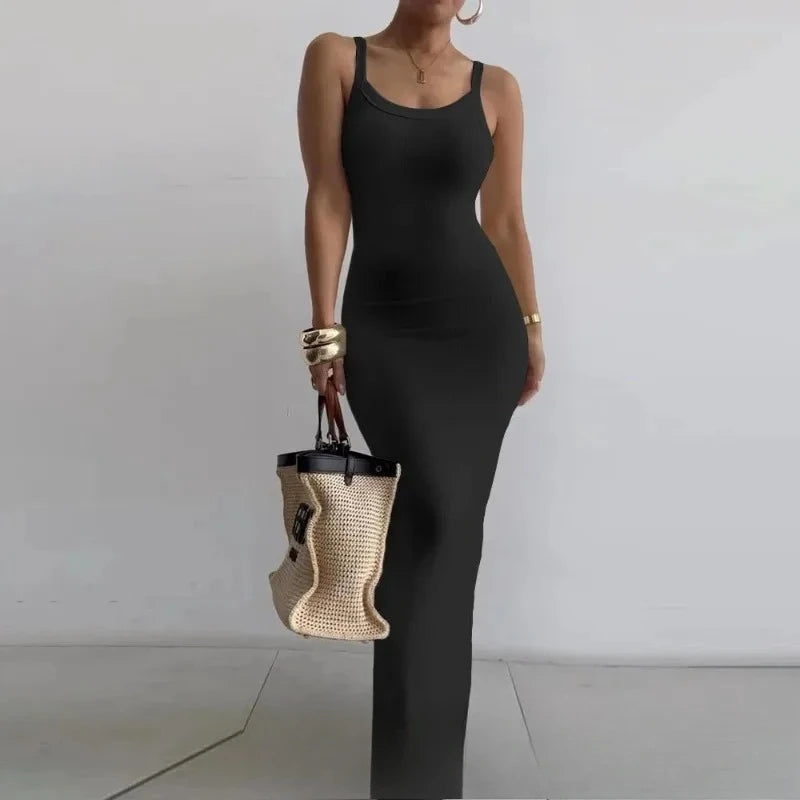 Strap Bodycon Maxi Dress