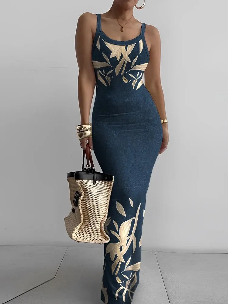 Strap Bodycon Maxi Dress