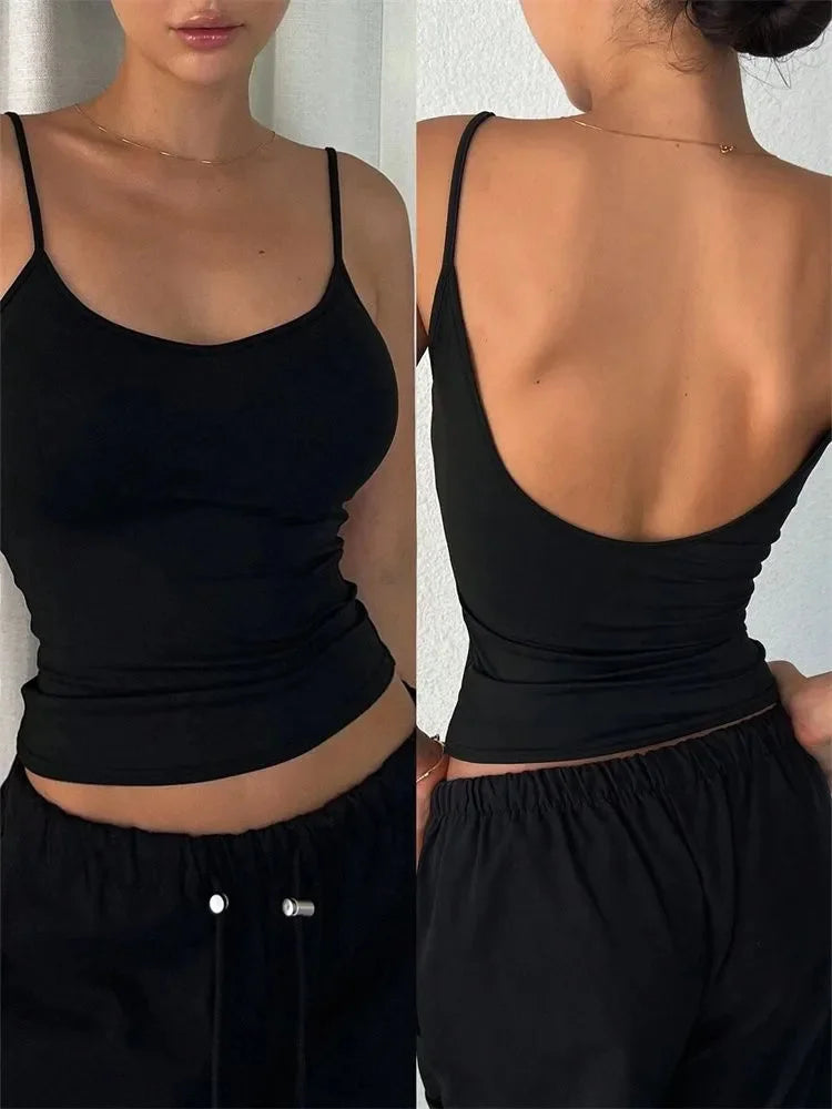 Backless Cami Crop Top