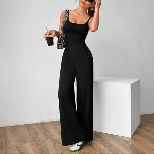 Sleeveless Wide Leg  Jumpsuits