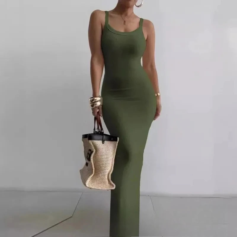 Strap Bodycon Maxi Dress