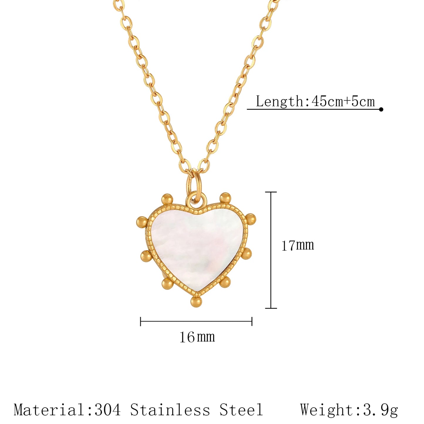 Stainless Steel Geometric Necklace For Women Elegant Heart/Angel/Round/Sun Natural Shell Pendant Clavicle Chain Jewelry Gifts
