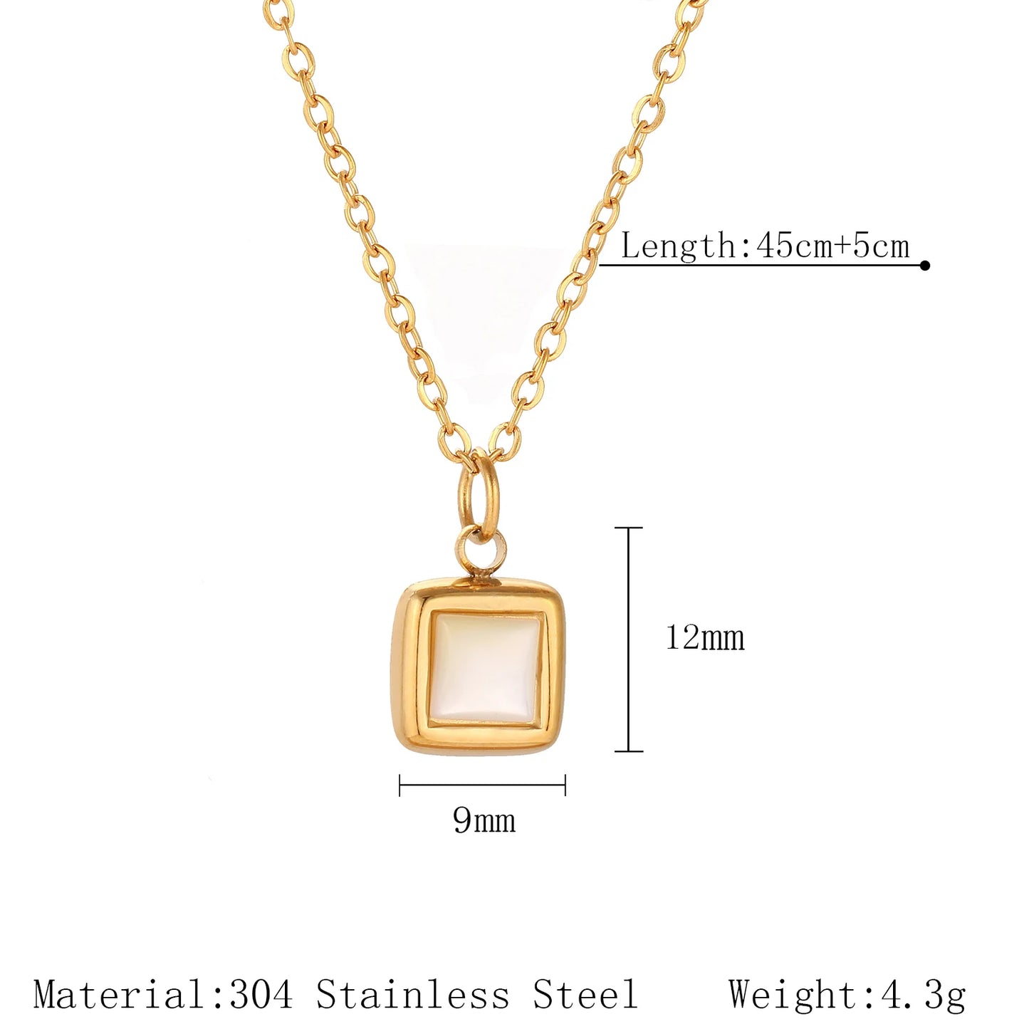 Stainless Steel Geometric Necklace For Women Elegant Heart/Angel/Round/Sun Natural Shell Pendant Clavicle Chain Jewelry Gifts
