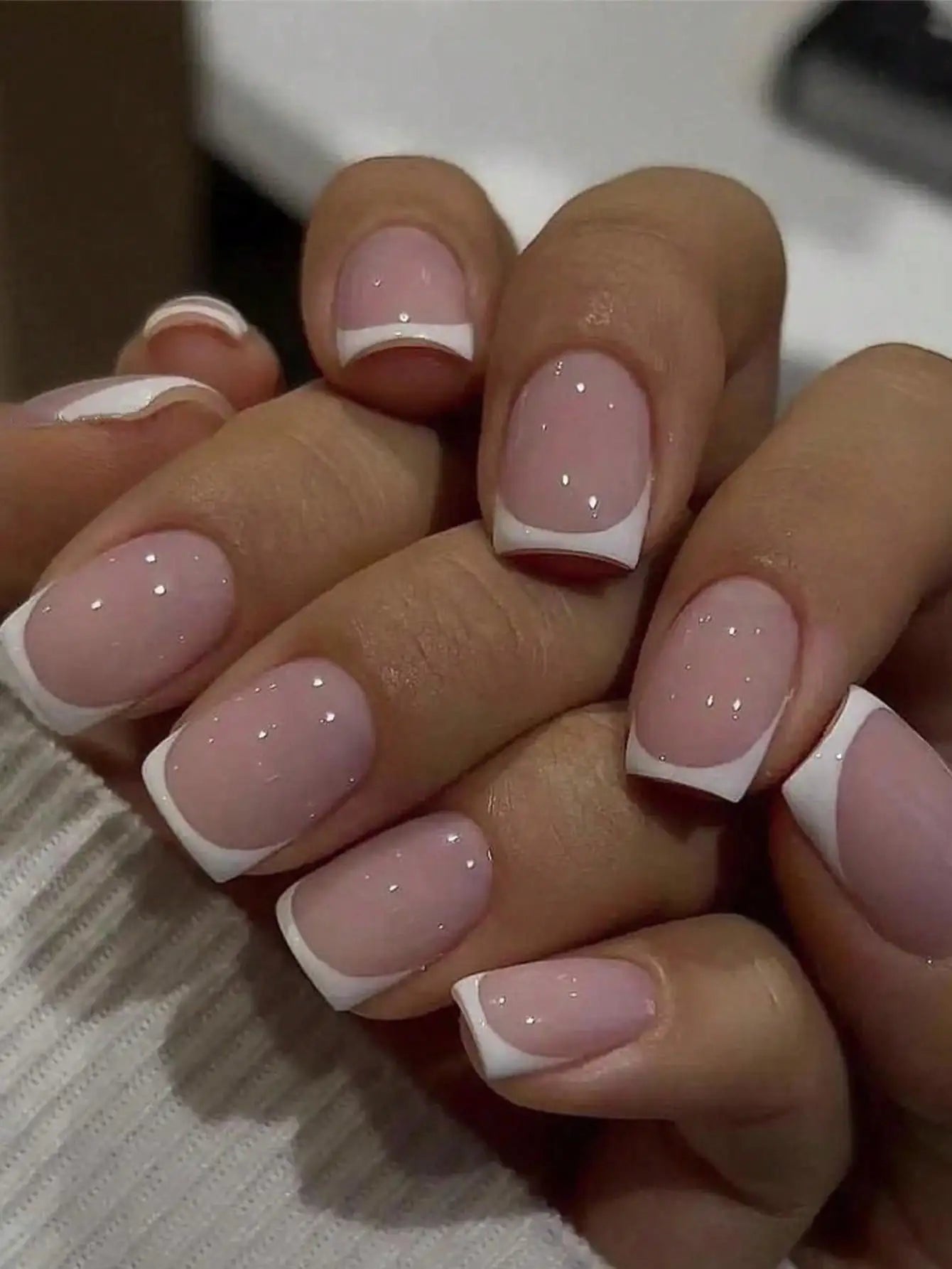 24pcs/set square Press ons