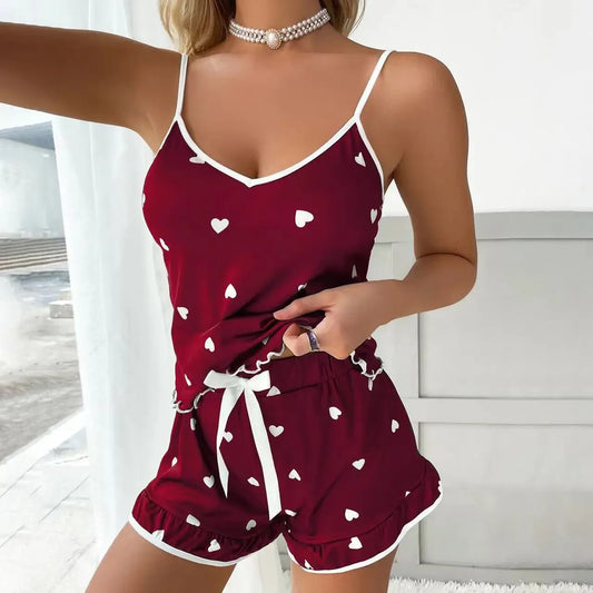 Heart Print Sleepwear