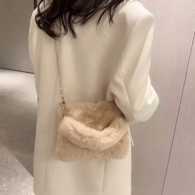 Plush Faux Fur Tote Bag