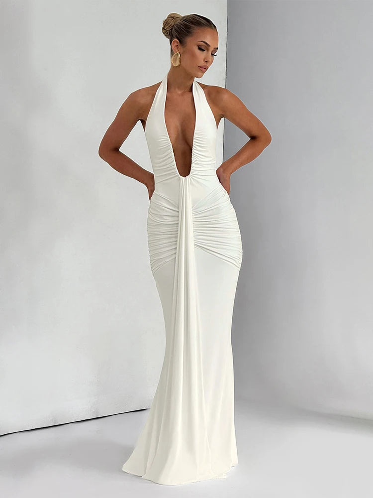 Puss Backless Tassel Dress