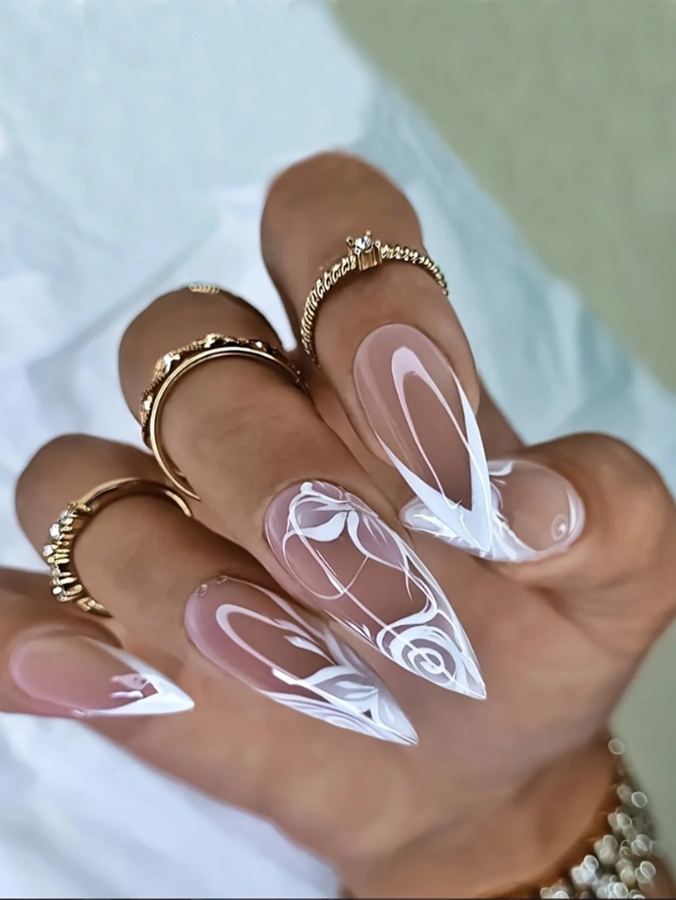 ARTAUG 24PCS Stiletto Press ons