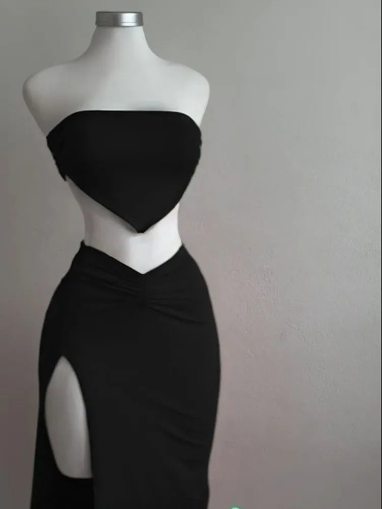 Strapless Backless 2 Piece Set