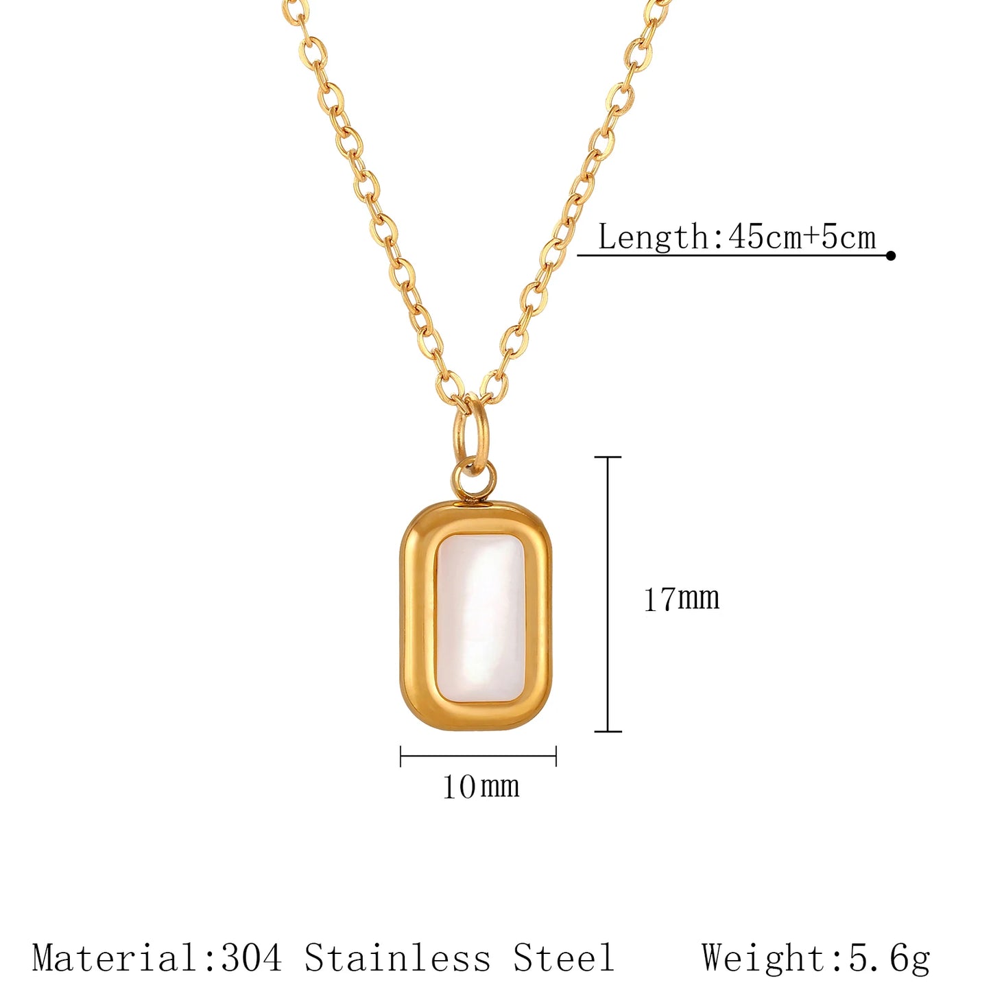 Stainless Steel Geometric Necklace For Women Elegant Heart/Angel/Round/Sun Natural Shell Pendant Clavicle Chain Jewelry Gifts