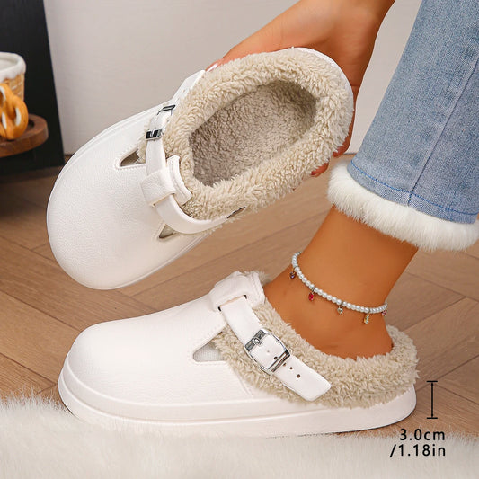 Waterproof Eva Furry Mules Slippers