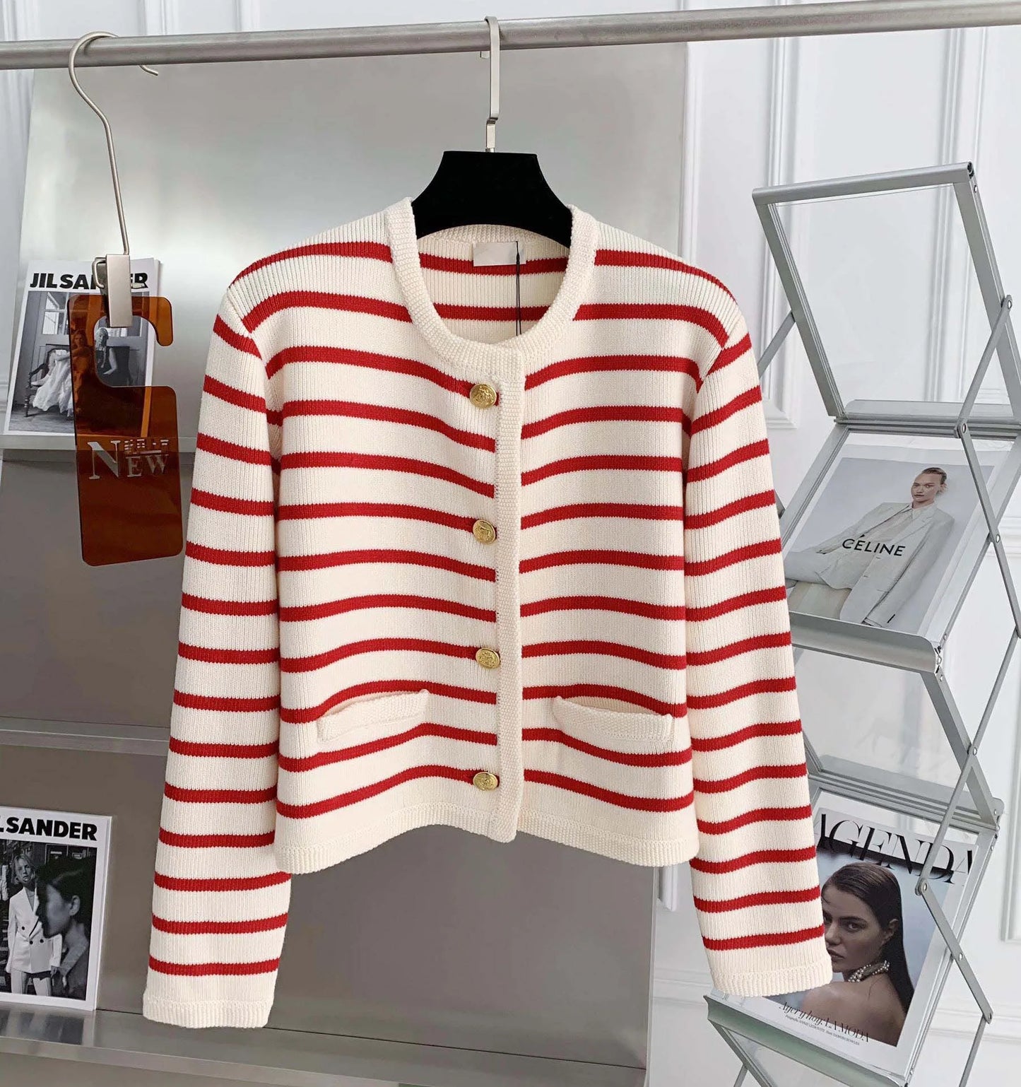 Stripe Knitted Cardigans Sweaters