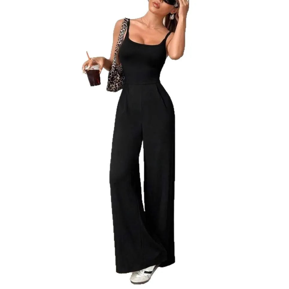 Sleeveless Wide Leg  Jumpsuits