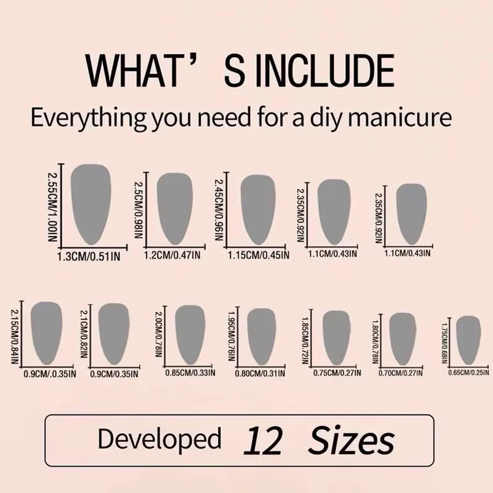 ARTAUG 24PCS Medium Press On