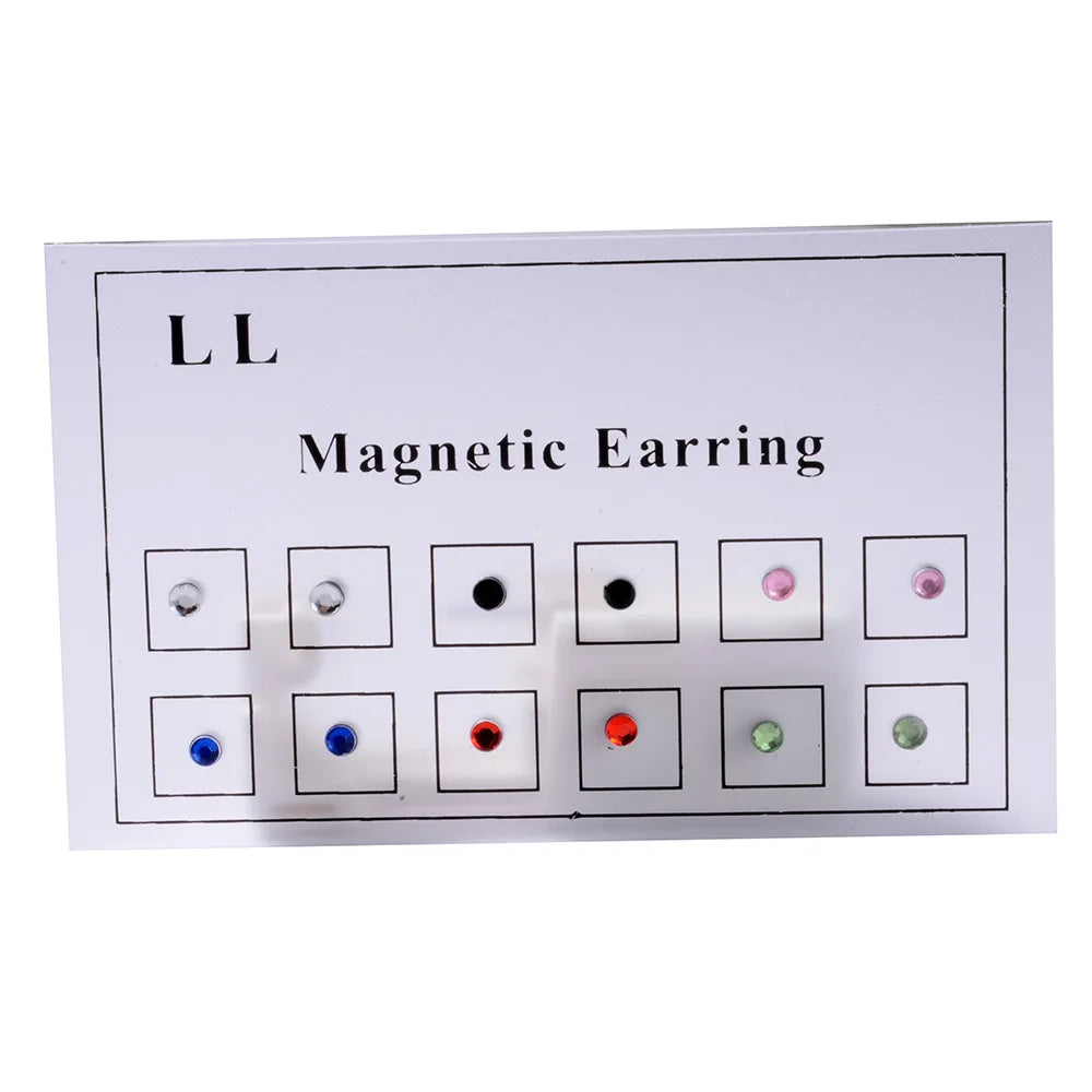 12PCS/Card Fake Non Pierced Magnet Ear Tragus Cartilage Earring
