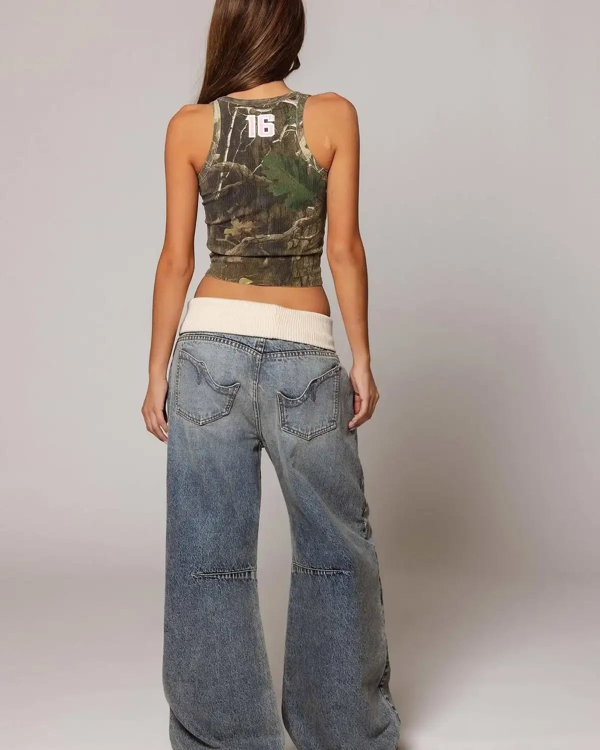 Y2K Stitching Fashion Jeans