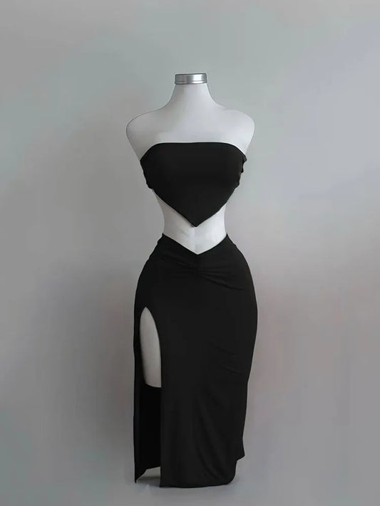 Strapless Backless 2 Piece Set