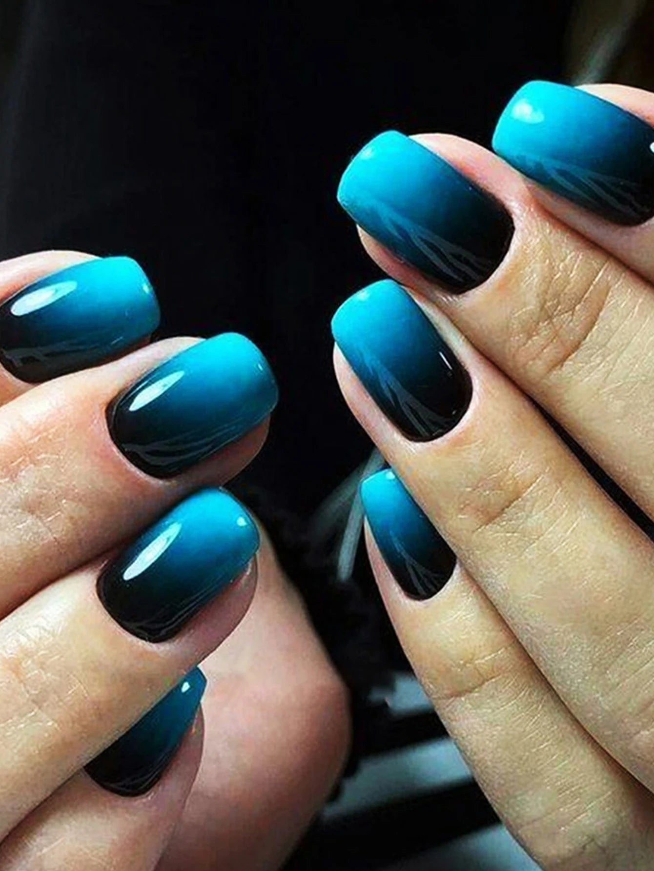 24pcs/set square Press ons