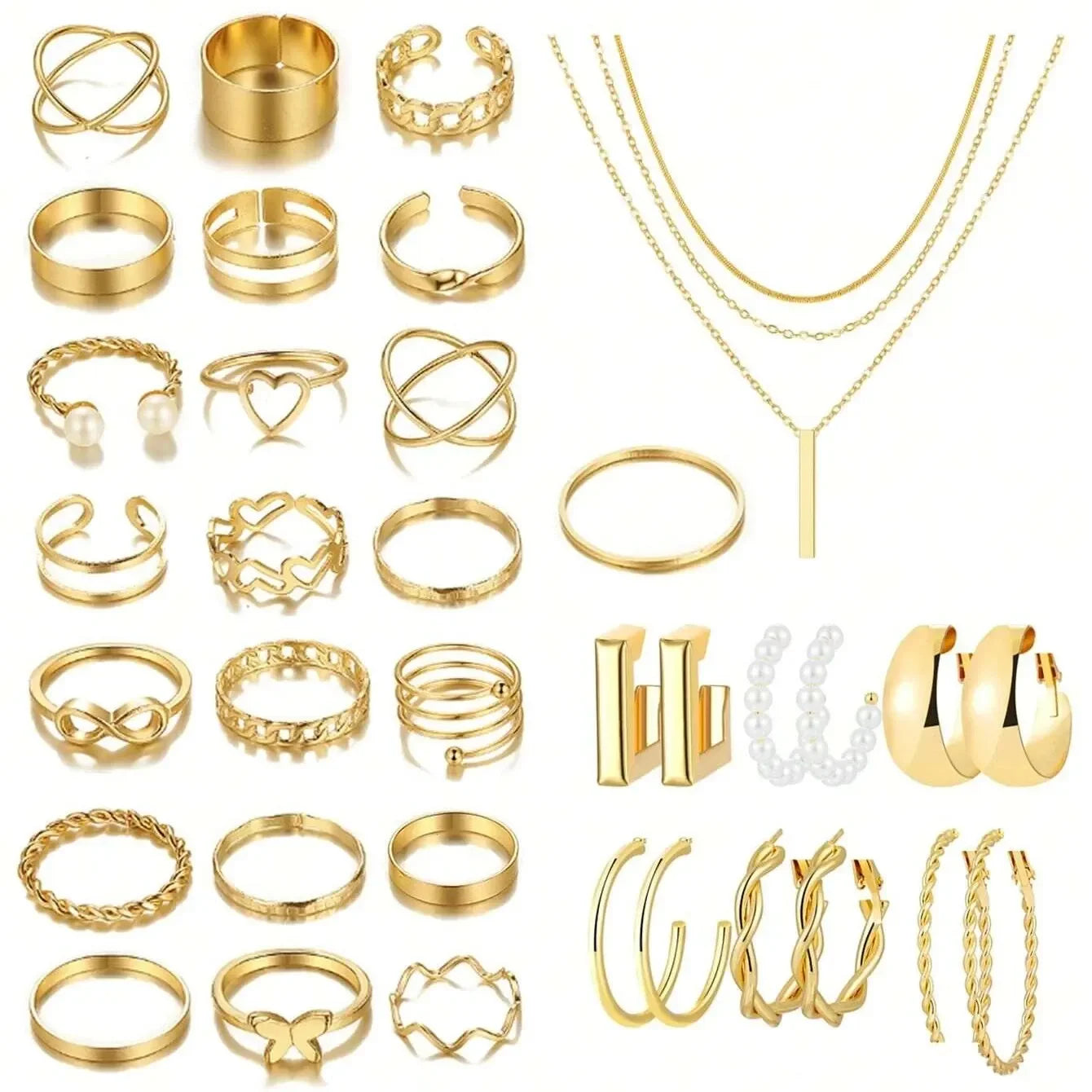 87 Pcs/Set Elegant Personality Jewelry Set