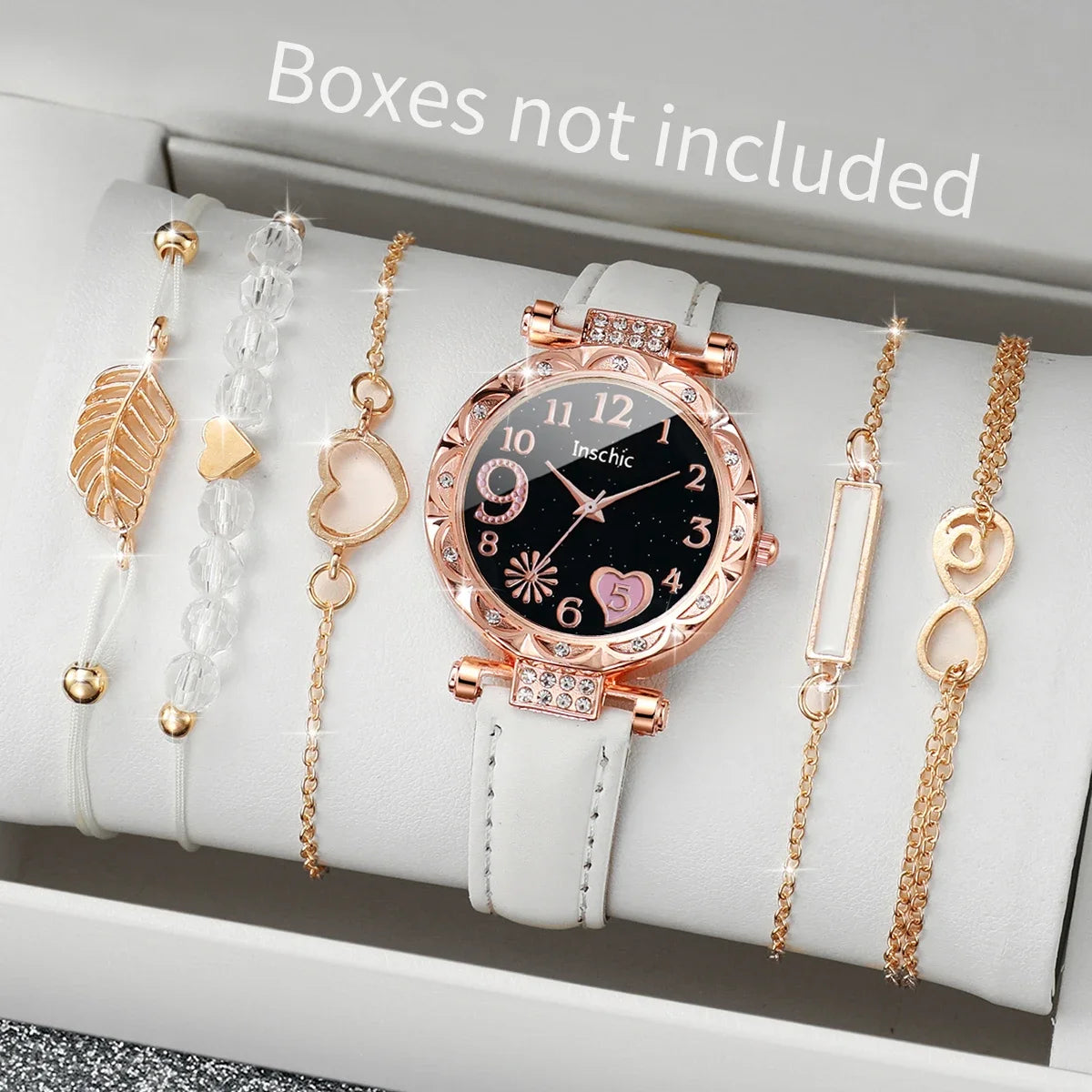 6PCS/Set Heart Dial Watch