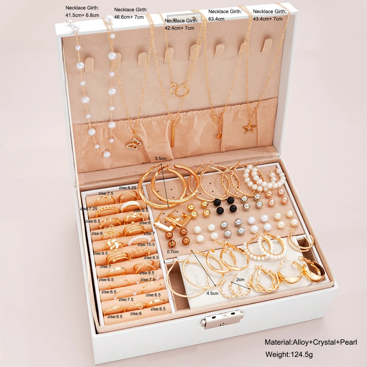 87 Pcs/Set Elegant Personality Jewelry Set