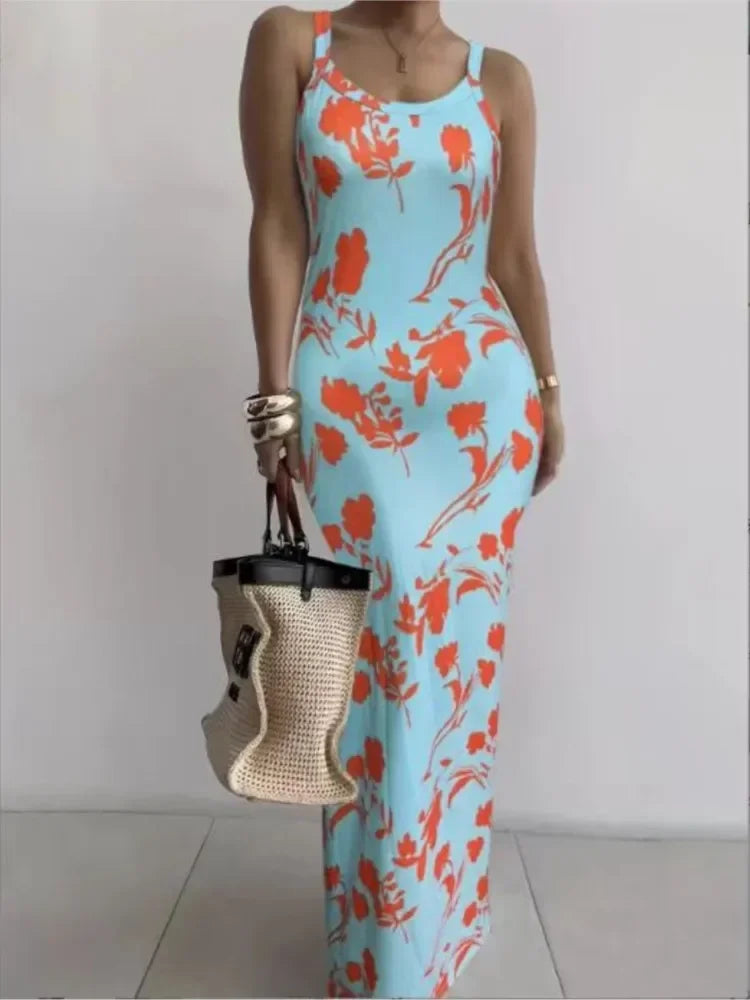 Strap Bodycon Maxi Dress