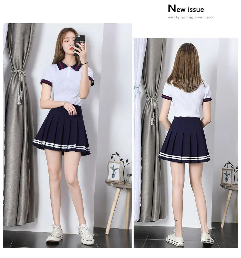 High Waist Women's Pleated Skirts