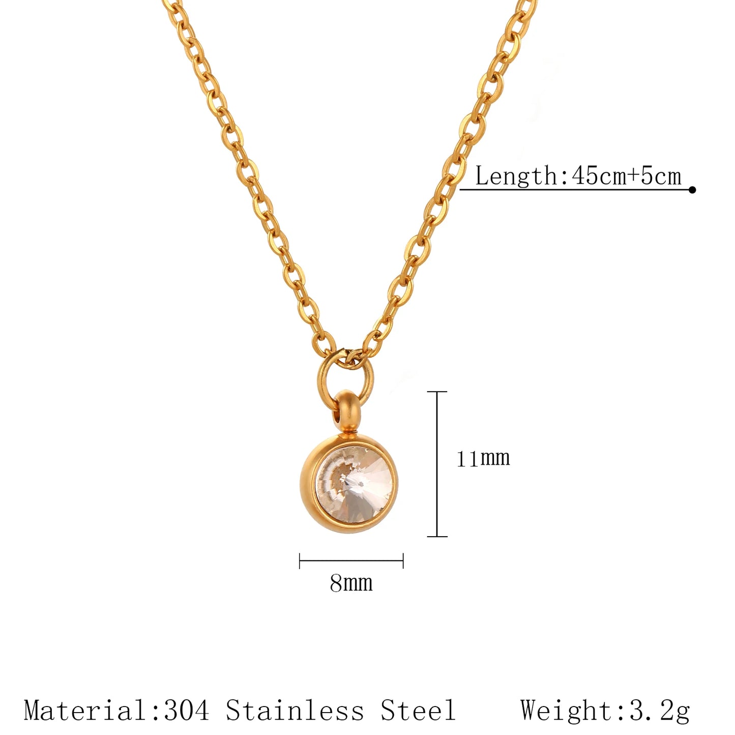 Stainless Steel Geometric Necklace For Women Elegant Heart/Angel/Round/Sun Natural Shell Pendant Clavicle Chain Jewelry Gifts