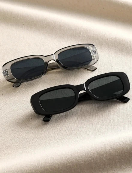 2pcs/set Rectangle Frame Sunglasses
